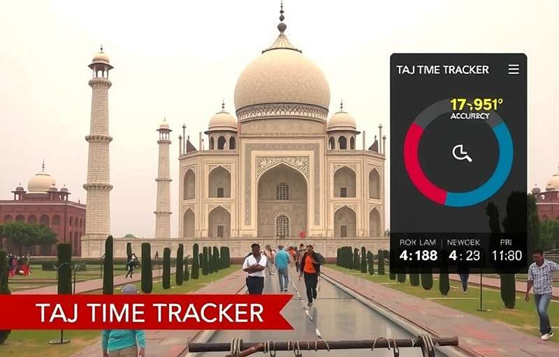 Taj Time Tracker Historical Accuracy Taj Time Tracker historical accuracy feature showing detailed recreation of 17th century construction tools and techniques